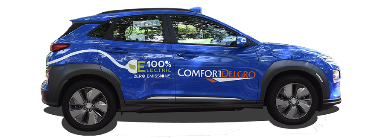 ComfortDelGro New Big Blue Electric Cab SG