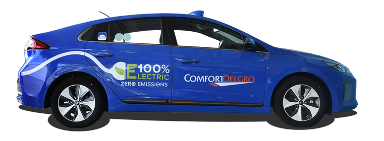 ComfortDelGro New Blue Electric Cab SG