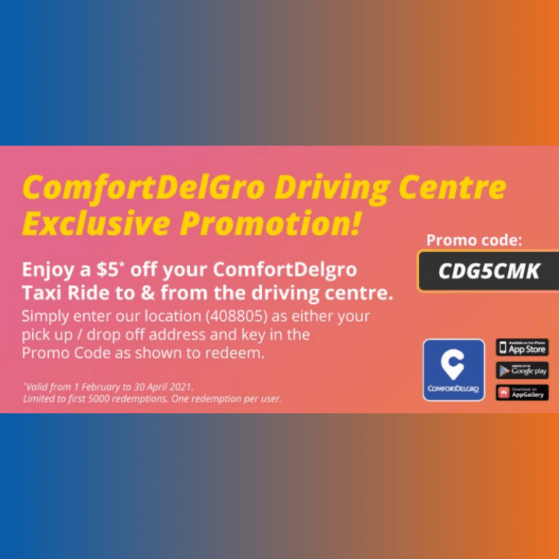 5 Off When You Book A Trip To From Comfortdelgro Driving Centre