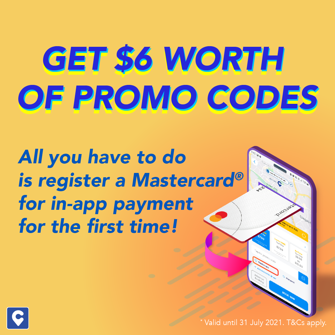 Receive 6 worth of Promo Codes when you register Mastercard® in our